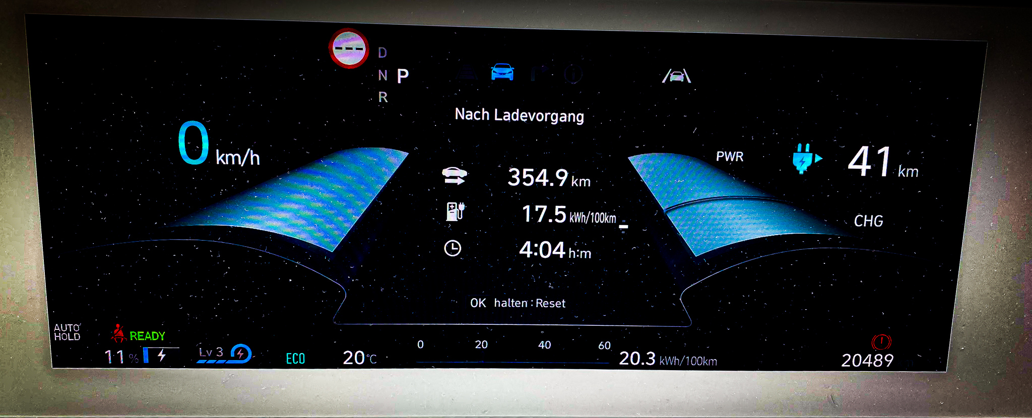 Tachostand mit kWh 3
