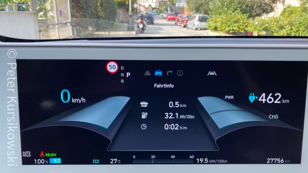 Die Elektronik im IONIQ5 bleibt zuversichtlich.